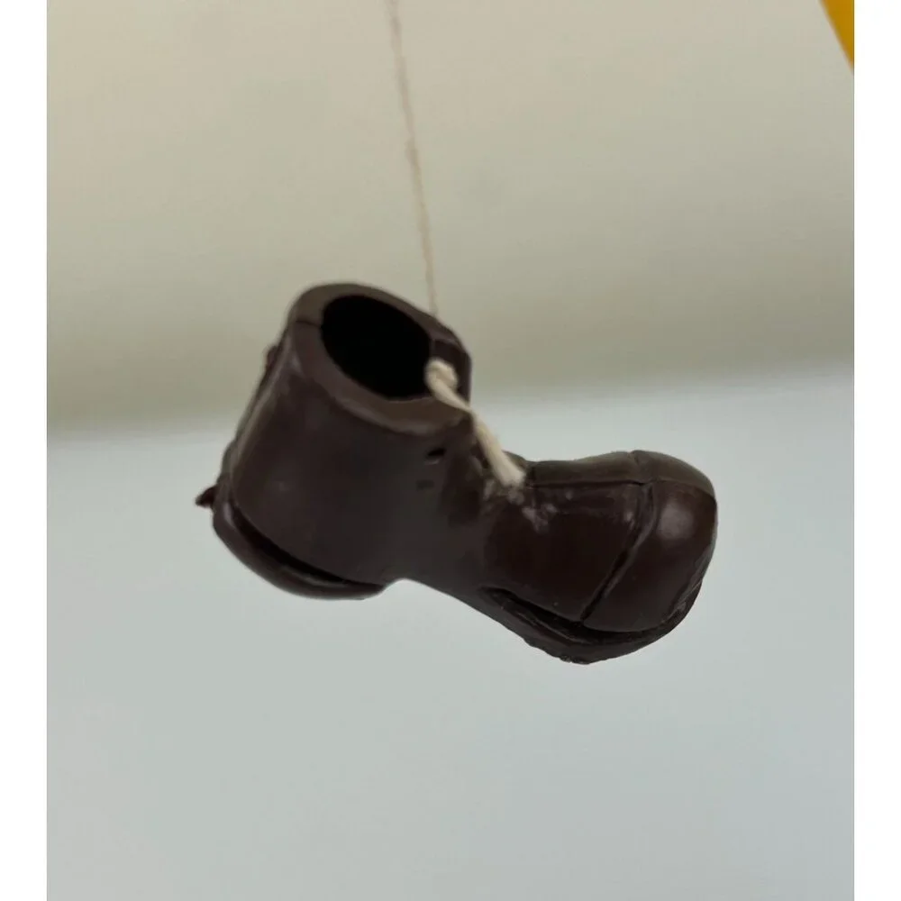 Wilton Cake Topper Old Man Fishing Pole Boot Vintage Made in Hong Kong Plastic
